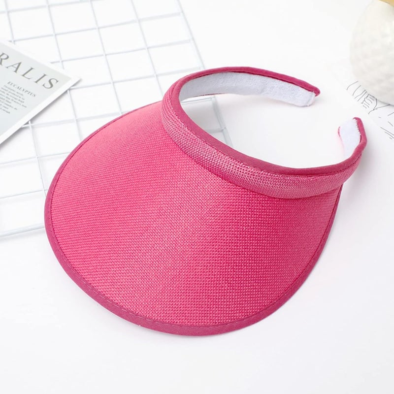 jecvxor Cloth Covered Slip-On Visor for Women, Adjustable Cap Sports Sun Visors for Men - Image 3
